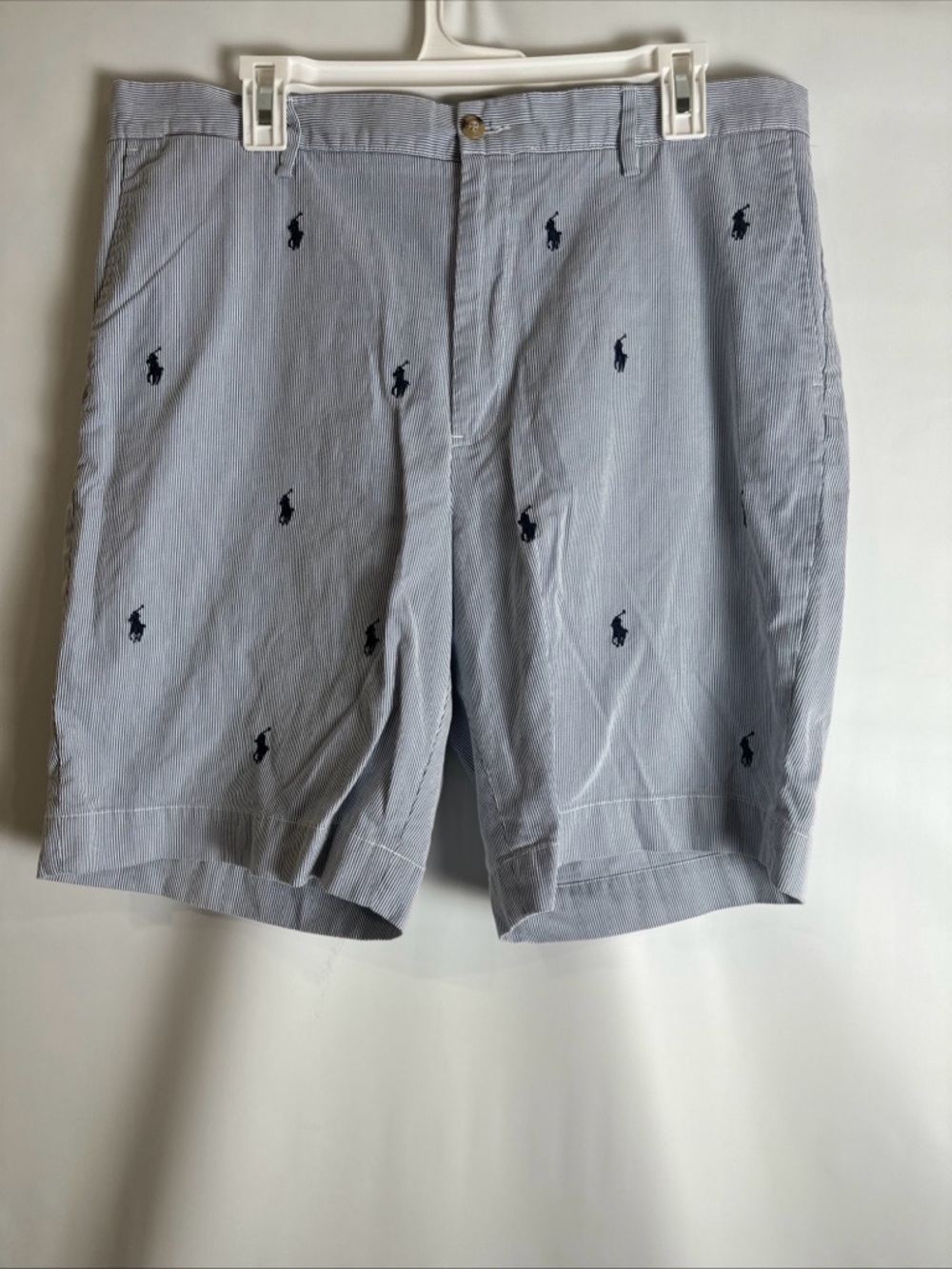 Ralph Lauren Light Blue Embroidered Pony Men’s Flat-Front Shorts